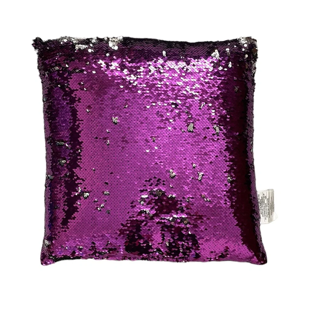 Purple Sequin Color Changing Pillow